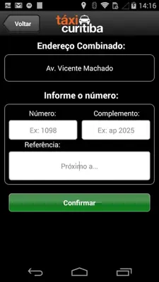 Taxi Curitiba android App screenshot 10