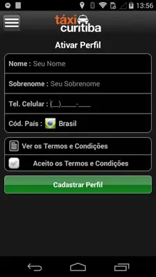 Taxi Curitiba android App screenshot 13