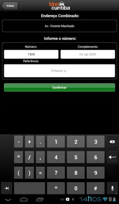 Taxi Curitiba android App screenshot 2