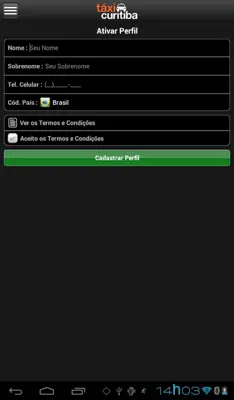 Taxi Curitiba android App screenshot 5